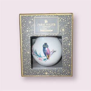 Sara Miller London Festive Owl Bauble Portmeirion Christmas Tree Ornament 2.6”